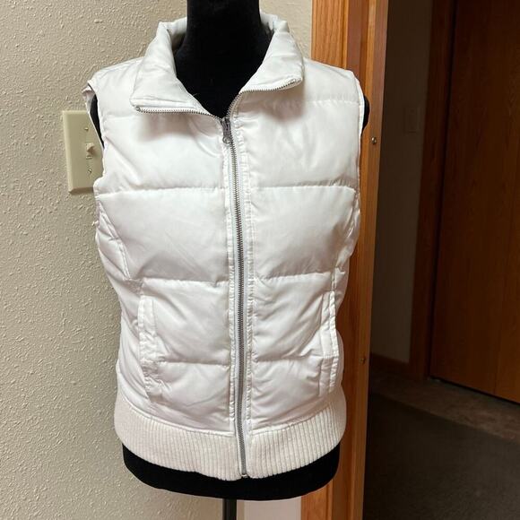 AEROPOSTALE women’s size M down vest – missing hood, white - Picture 2 of 10